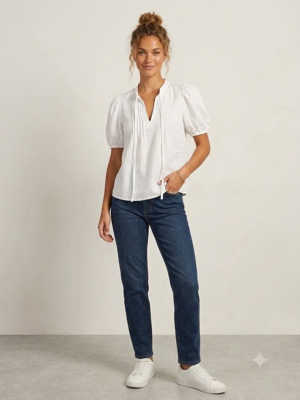 New current air white blouse sz XL